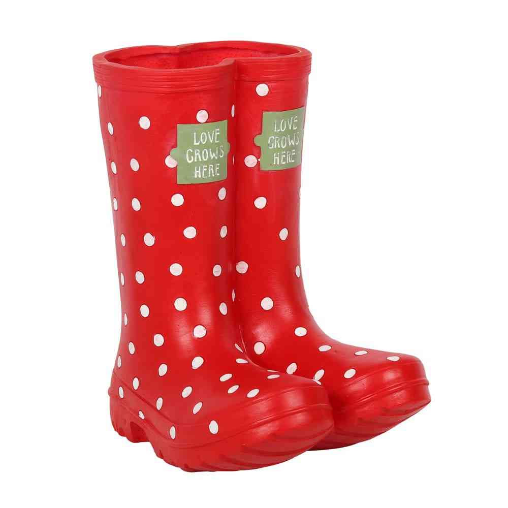 Something Different - Red Welly Boot Plant pot - Multicolours